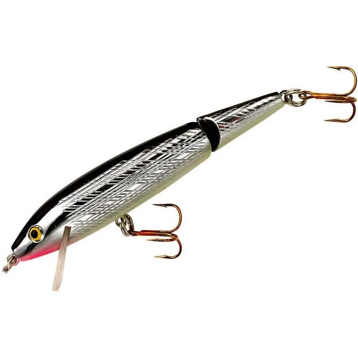 Fishing lures for shore fishing-Fishing Lures for crankbait fishing-Rebel Jointed Minnow 3-1/2" 5/16 Oz Silver/Black