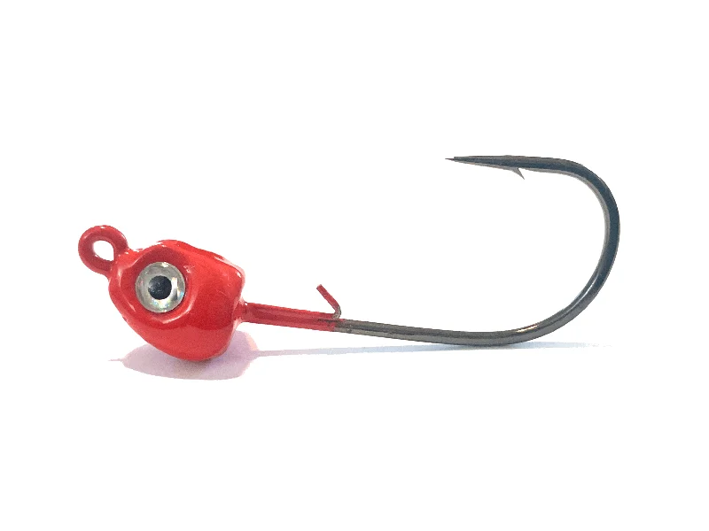 Fish hooks and rigs for fishing with superpower rigs-fish hooks and rigs with saltwater hooks -Fish Hooks & Rigs auction sites-Red J-Slammer Saltwater Jig Heads 3pk