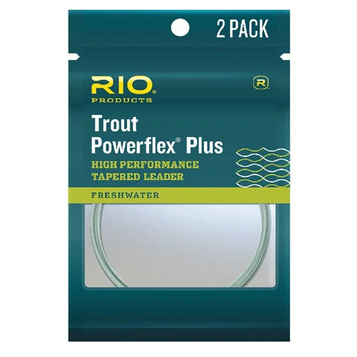 Fishing lines for estuary fishing-Rio Trout Powerflex Plus Tapered Leader - 12ft