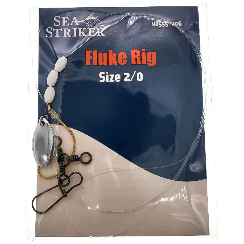 Fish hooks and rigs for fishing with reef rigs-fish hooks and rigs with snap hooks -Fish Hooks & Rigs repair kits-Sea Striker Fluke Rig w/Beads Spinner