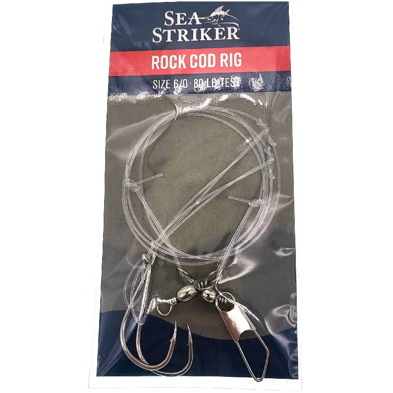 Fish hooks and rigs for fishing with user-friendly rigs-affordable fish hooks and rigs -Fish Hooks & Rigs rig setups-Sea Striker Rock Cod Rig Size 6/0 80Lb Test Qty 1