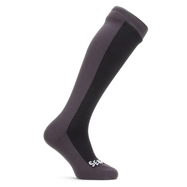 Knielange Socken Worstead schwarz grau