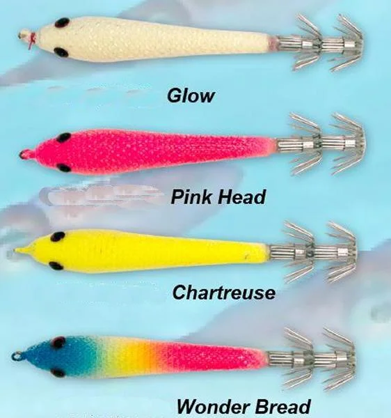 Tsunami Squid Jig Sibiki Rig- Chartreuse- TSQS4-CH