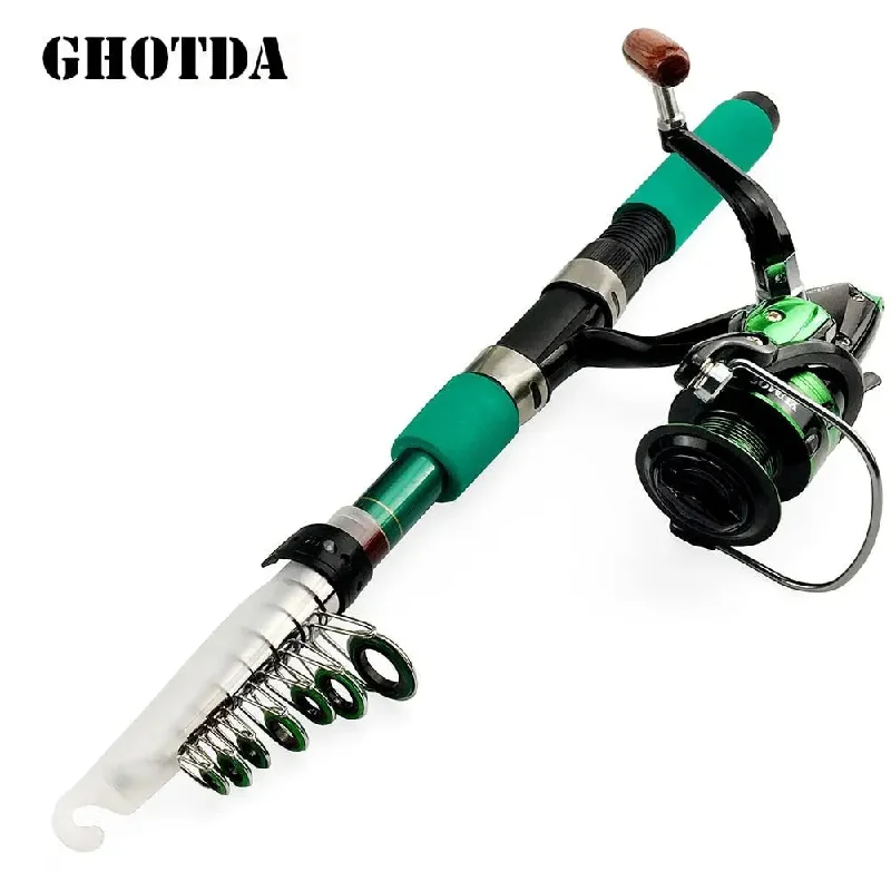 Fishing Rods with reliable handles-Fishing Rods for Hard Power-Fishing Rods for spotted fairy wrasse-Telescopic Fishing Rod and Reel Combo for Anglers