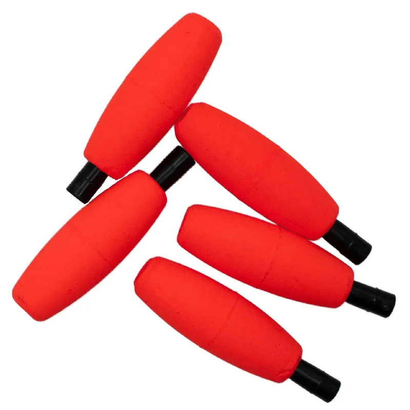 Fishing float & bobbers for rough waters-Thill Cigar Foam Float 1.5" Qty 5 Slip Red