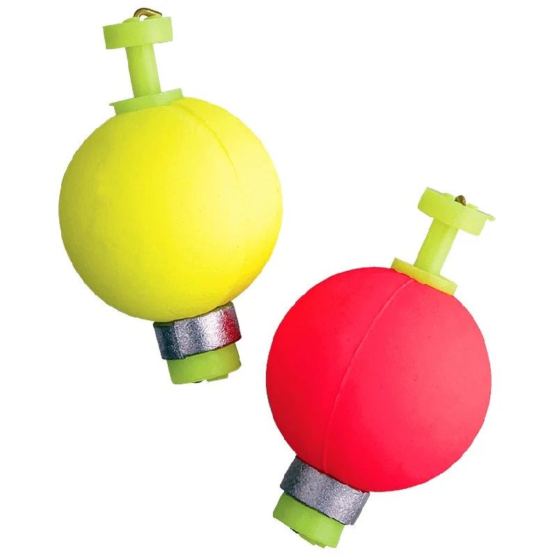 Fishing float & bobbers for rod fishing-Thill Round Weighted Foam Clip Floats Qty 2