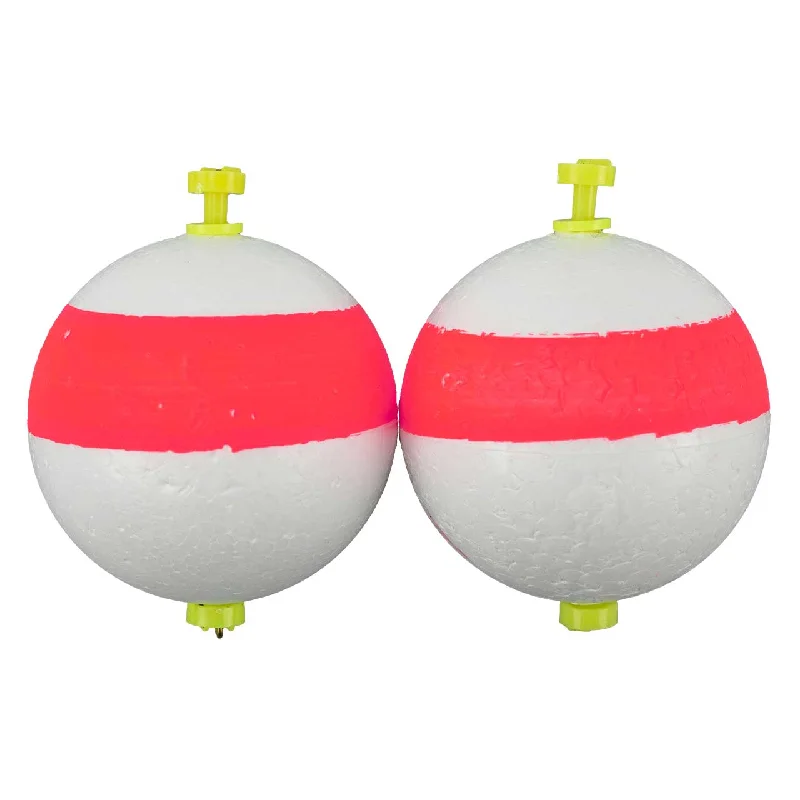 Fishing float & bobbers for snag fishing-Thill Sphere Foam Floats 2" Qty 2 Red/White