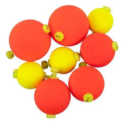 Fishing float & bobbers strong durability-Thill Sphere Foam Floats Assorted Colors/Sizes Qty 8