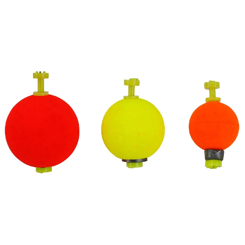 Fishing float & bobbers with fade-resistant-Thill Sphere Weighted Foam Floats Assorted Qty 3