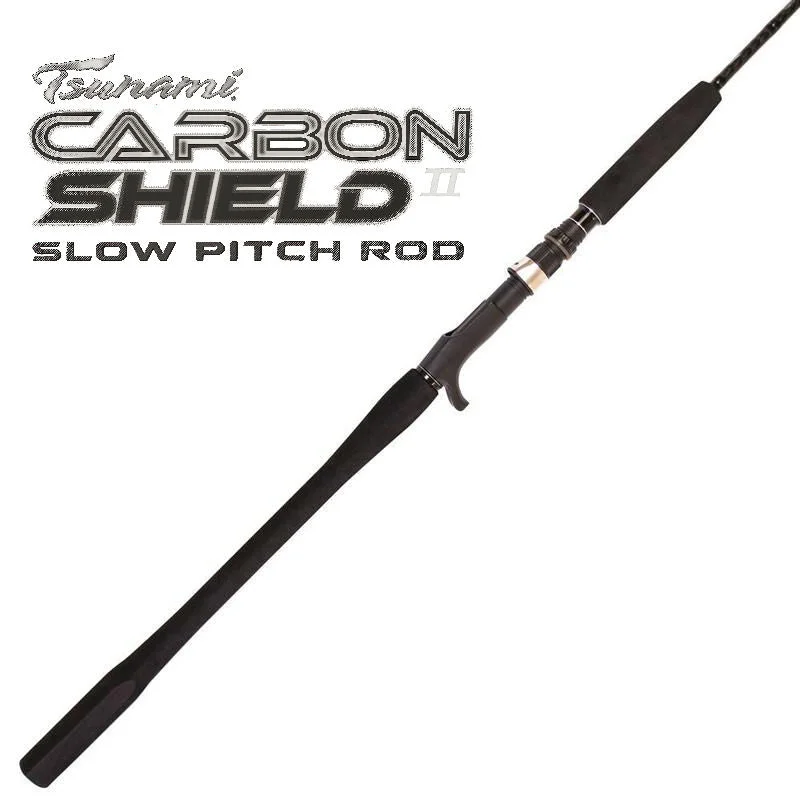 Fishing Rods with flexible reels-Fishing Rods for Low Balance Guides-Fishing Rods for atlantic fairy wrasse-Tsunami Carbon Shield II Casting Slow Pitch Rods