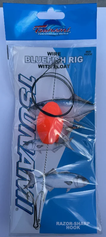 Fishing float & bobbers strong plastic design-Tsunami TS-4855 Bluefish Wire Mullet Rig w/ Float