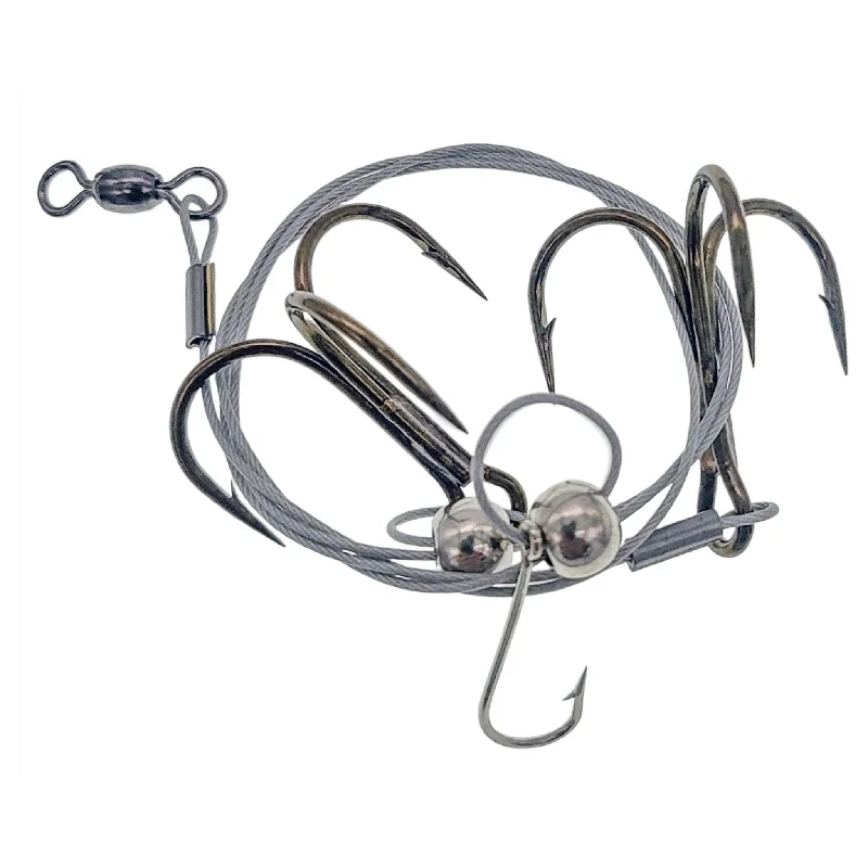 Fish hooks and rigs for fishing with wreck rigs-fish hooks and rigs for fly-in fishing trips -Fish Hooks & Rigs post-season care-Tyrant Tackle Quick Strike Adjustable Rig 24"