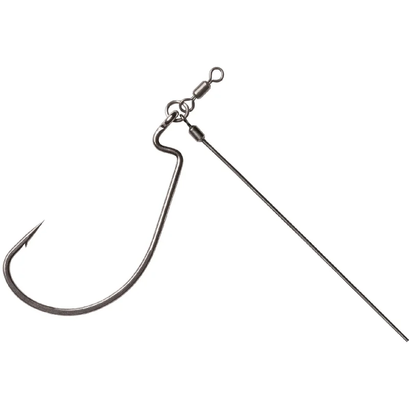 Fish hooks and rigs for fishing with durable hooks rigs-fish hooks and rigs for heavy tackle fishing -Fish Hooks & Rigs services-VMC Tokyo Rig HD Wide Gap 5/0 Black Nickel Qty 10