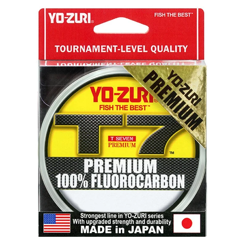 Fishing leaders for dead reefs-Yo-Zuri T7 Premium Fluorocarbon 200 Yd Clear