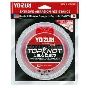 Fishing leaders for salmon-YO-ZURI TOPKNOT SUPER FLUROCARBON LEADER 30 YDS NATURAL CLEAR