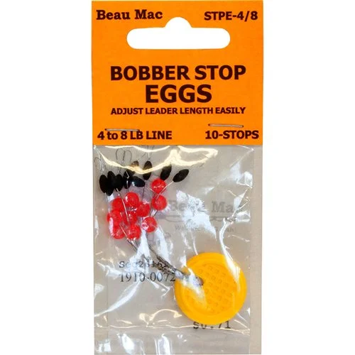 Fishing float & bobbers durable plastic frame-Beau Mac Bobber Stop Eggs Stpe40812