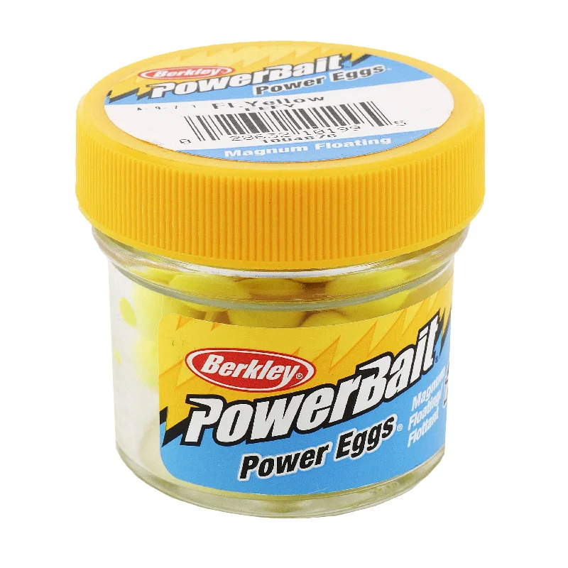 Fishing float & bobbers with flexible frame-Berkley - FEFY PowerBait Power Eggs Floating Magnum - Fluorescent Yellow