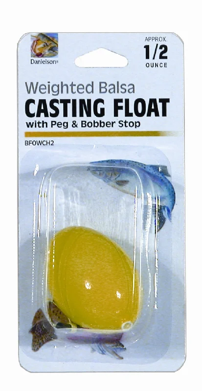 Fishing float & bobbers for cast casting-Danielson Weighted Balsa Casting Floats