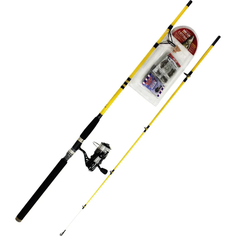 Fishing Rods for heavy springs-Fishing Rods with High Balance Tips-Fishing Rods for wave fairy wrasse-Eagle Claw Catfish Kit Spinning Combo