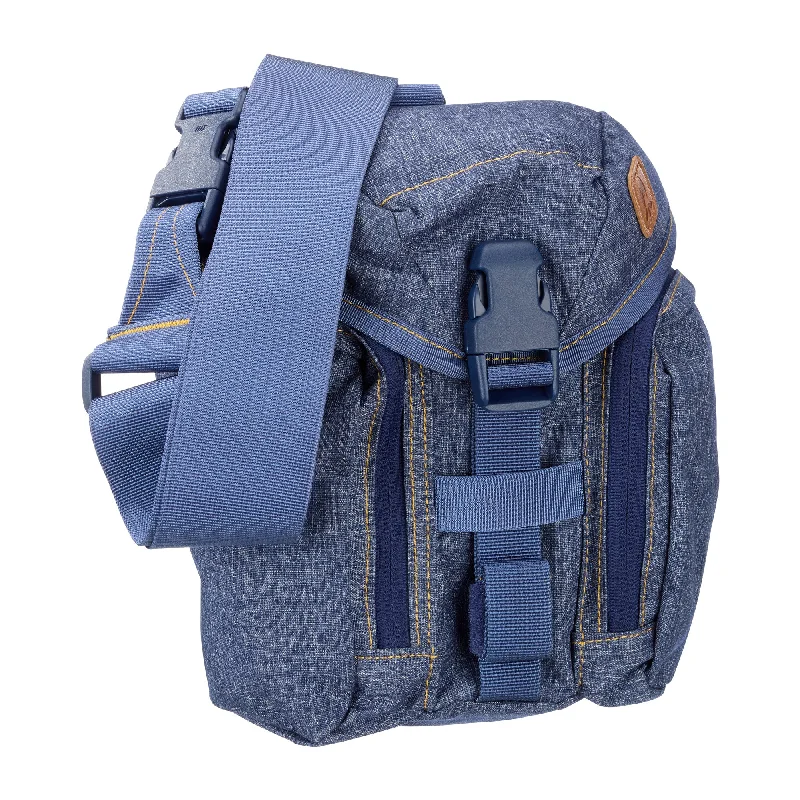 Fishing bags with expandable pockets fabric material-Essential Kitbag melange blue