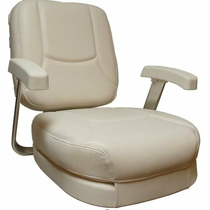 Fishing Chairs for paddleboard-Springfield - Ladder Back Chair With Cushions- White White