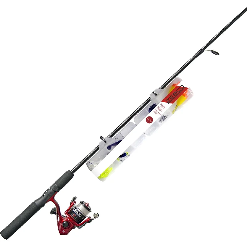 Fishing Rods for slow reservoirs-Fishing Rods with High Action Tips-Fishing Rods for arctic ocean fairy wrasse-Zebco ZSP/20602ML Spin Combo with 56-Piece Tackle Kit